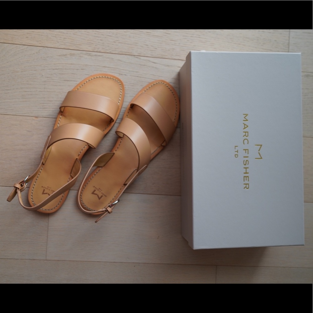 Marc Fisher - Light Tan Leather Sandals